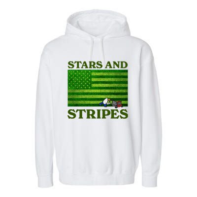 Middleclassfancy Stars And Stripes Garment-Dyed Fleece Hoodie