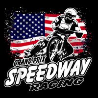 Motorcycle Speedway American Flag Flat Track Race 16 in Basic Backpack