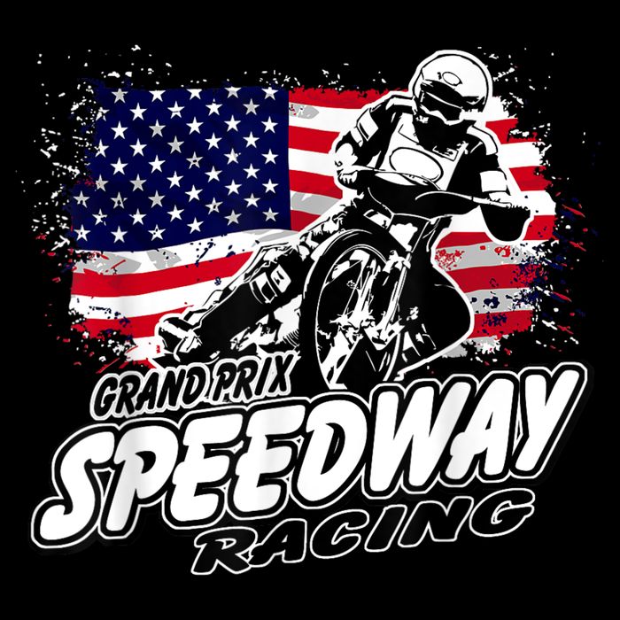 Motorcycle Speedway American Flag Flat Track Race 16 in Basic Backpack