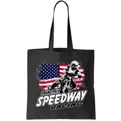 Motorcycle Speedway American Flag Flat Track Race Bag