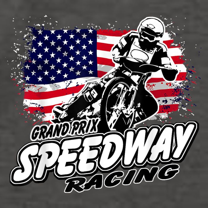 Motorcycle Speedway American Flag Flat Track Race Vector Backpack