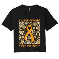 Multiple Sclerosis Awareness I Wear Orange Women's Crop Top Tee