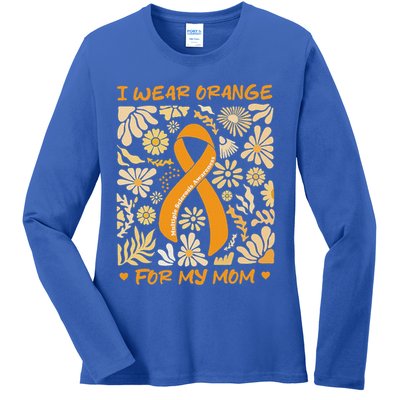 Multiple Sclerosis Awareness I Wear Orange Ladies Long Sleeve Shirt