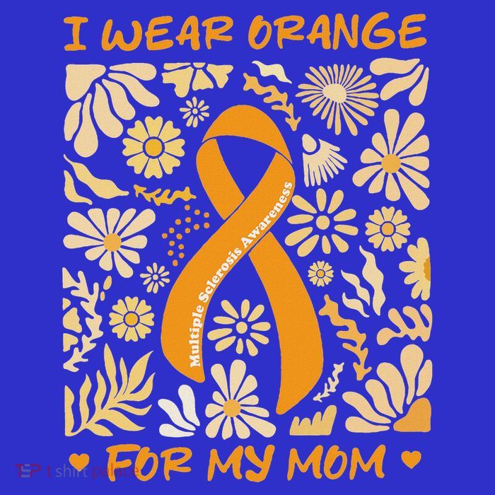 Multiple Sclerosis Awareness I Wear Orange Womens T-Shirt