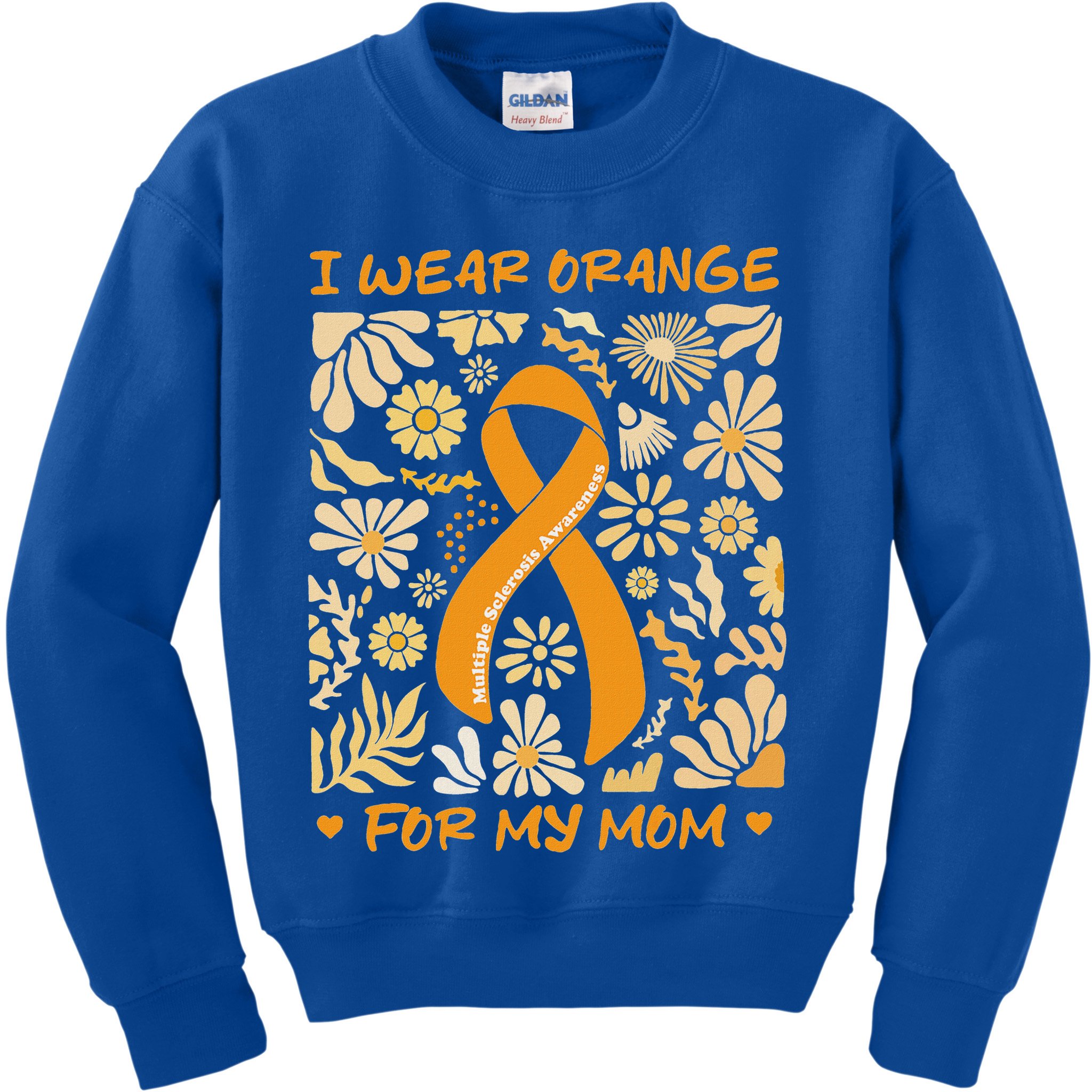 Multiple Sclerosis Awareness I Wear Orange Kids Sweatshirt