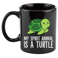My Spirit Animal Is A Turtle Love Turtles 11oz C Handle Ceramic Mug