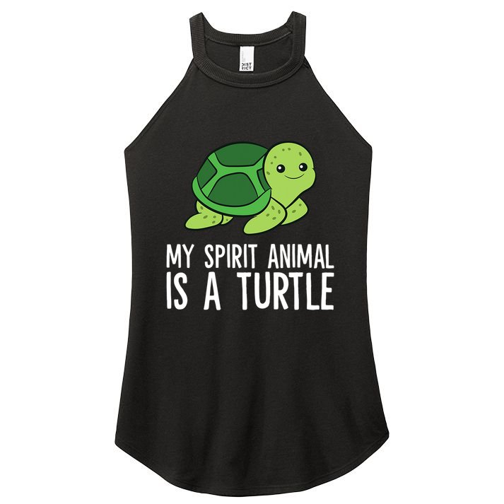 My Spirit Animal Is A Turtle Love Turtles Women's Perfect Tri Rocker Tank
