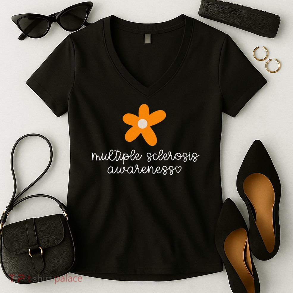 Multiple Sclerosis Awareness Women's V-Neck T-Shirt