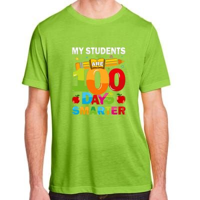 My Students Are 100 Days Smarter Happy Teacher School Adult ChromaSoft Performance T-Shirt