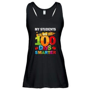 My Students Are 100 Days Smarter Happy Teacher School Ladies Essential Flowy Tank