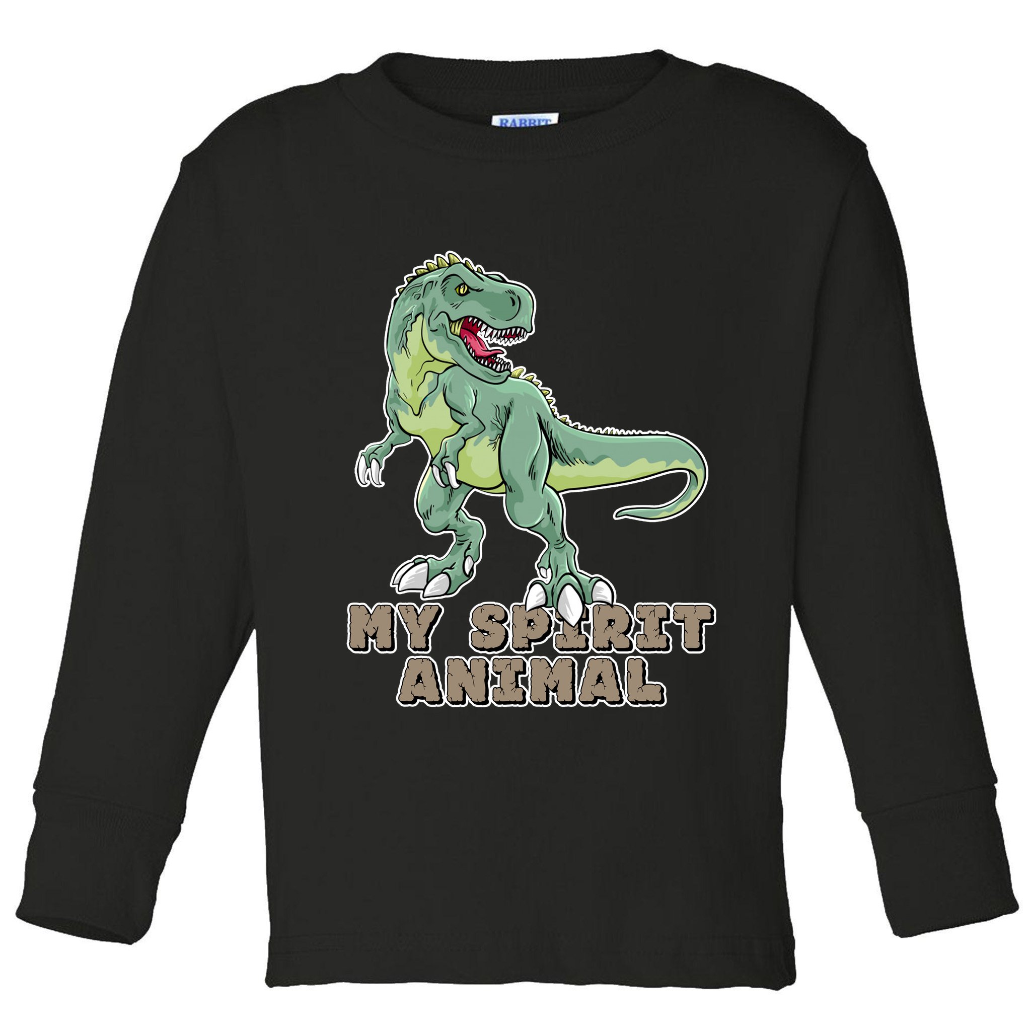 My Spirit Animal Is A T Rex Toddler Long Sleeve Shirt