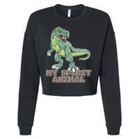 My Spirit Animal Is A T Rex Cropped Pullover Crew