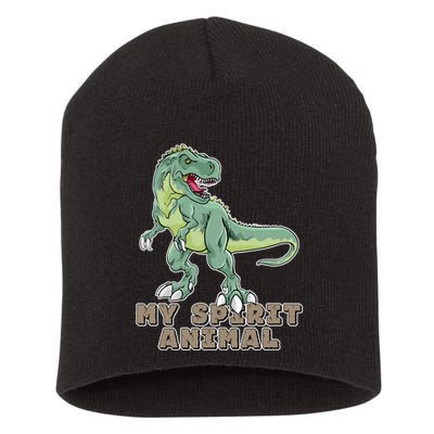 My Spirit Animal Is A T Rex Short Acrylic Beanie