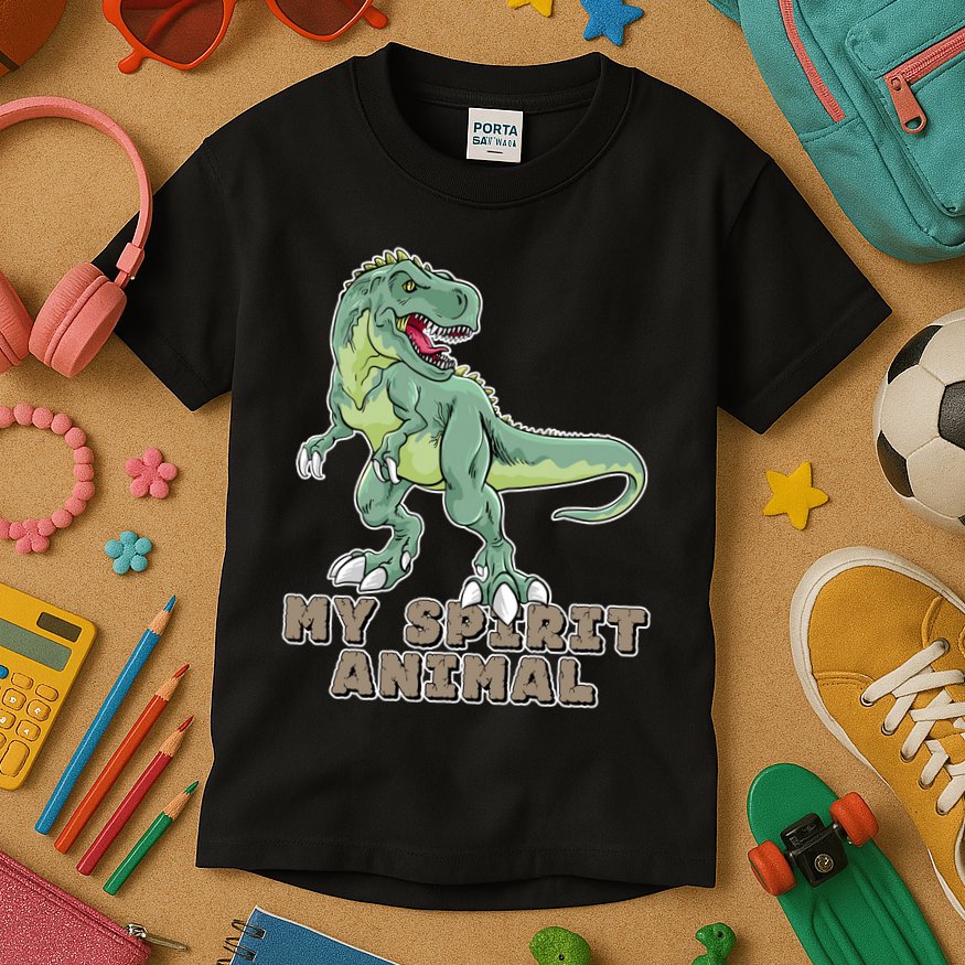 My Spirit Animal Is A T Rex Kids T-Shirt