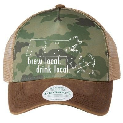 Massachusetts State Brewery Map Craft Beer Graphic Legacy Tie Dye Trucker Hat