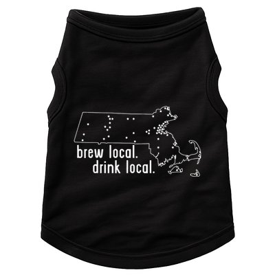 Massachusetts State Brewery Map Craft Beer Graphic Doggie Tank