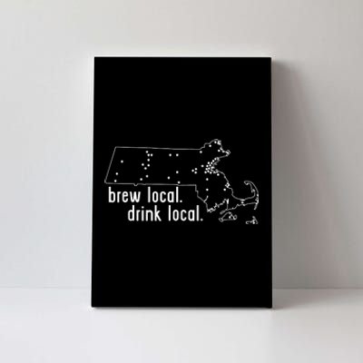 Massachusetts State Brewery Map Craft Beer Graphic Canvas