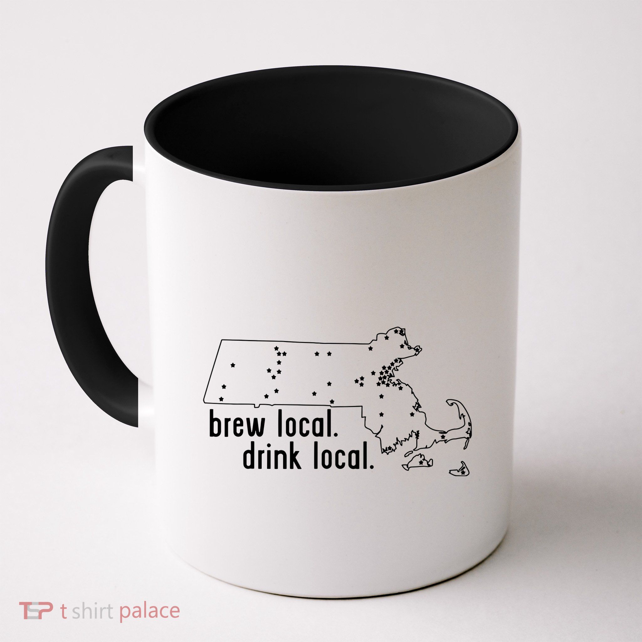Massachusetts State Brewery Map Craft Beer Graphic Mug
