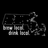 Massachusetts State Brewery Map Craft Beer Graphic Drawstring Bag