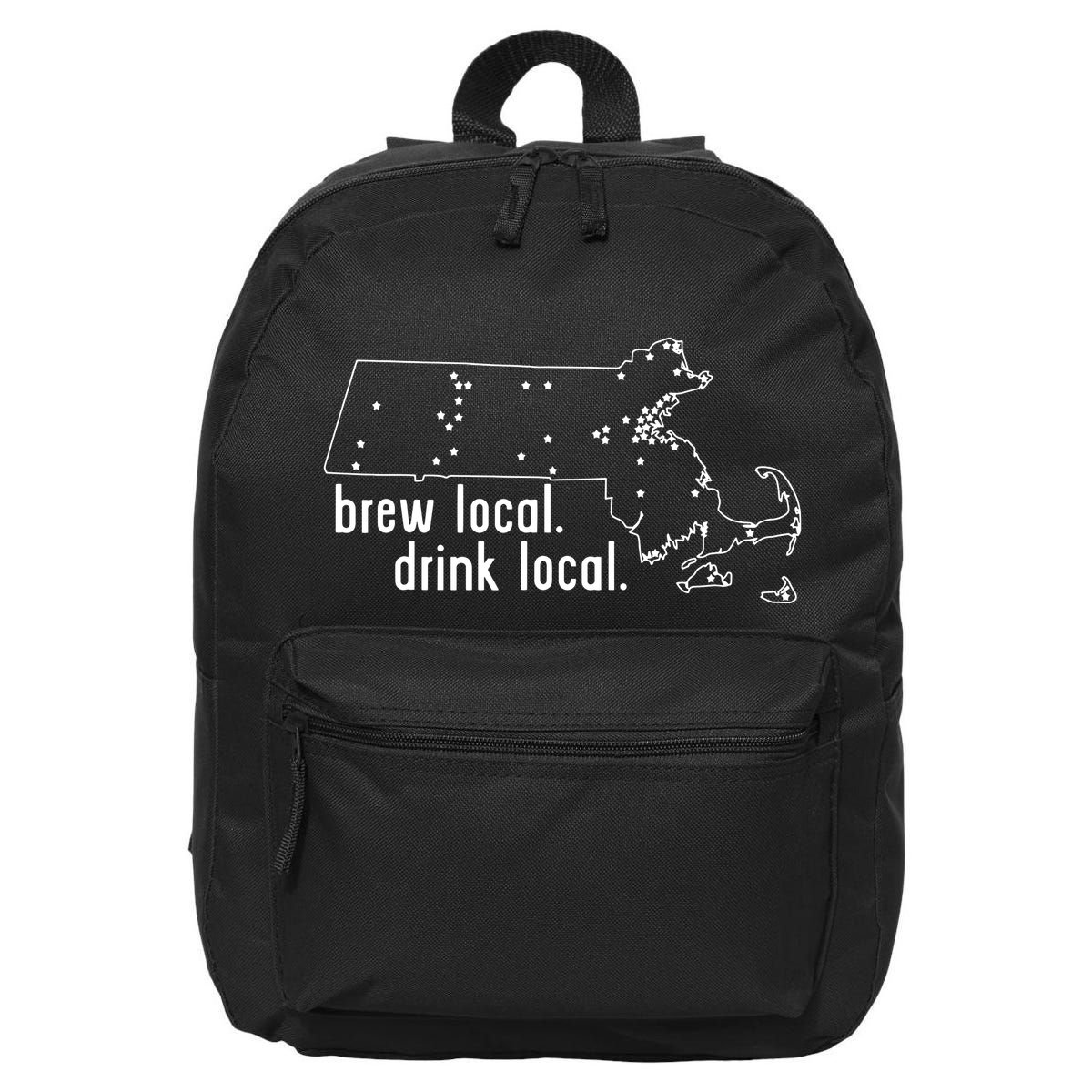 Massachusetts State Brewery Map Craft Beer Graphic 16 in Basic Backpack
