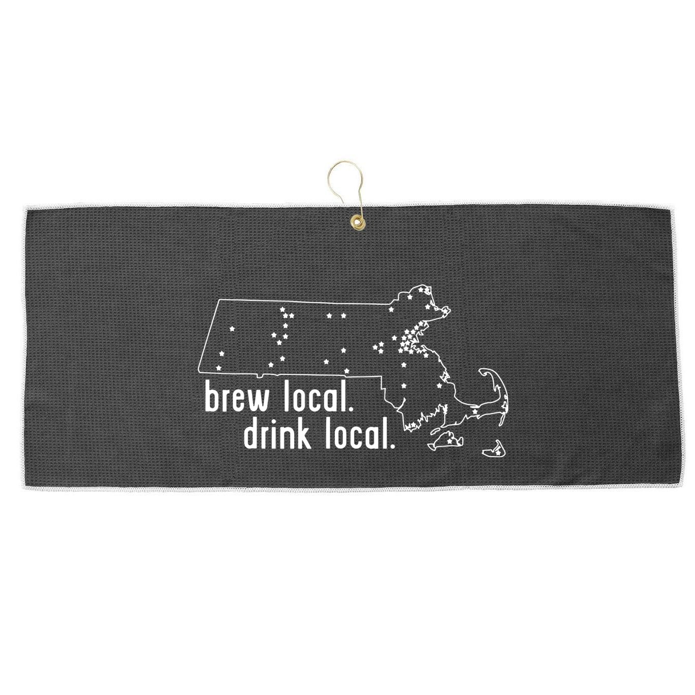 Massachusetts State Brewery Map Craft Beer Graphic Large Microfiber Waffle Golf Towel