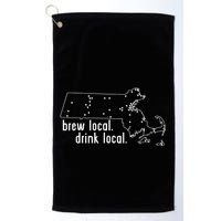 Massachusetts State Brewery Map Craft Beer Graphic Golf Towel