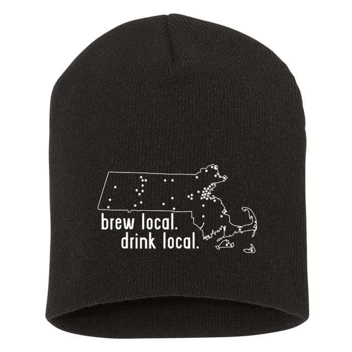 Massachusetts State Brewery Map Craft Beer Graphic Short Acrylic Beanie