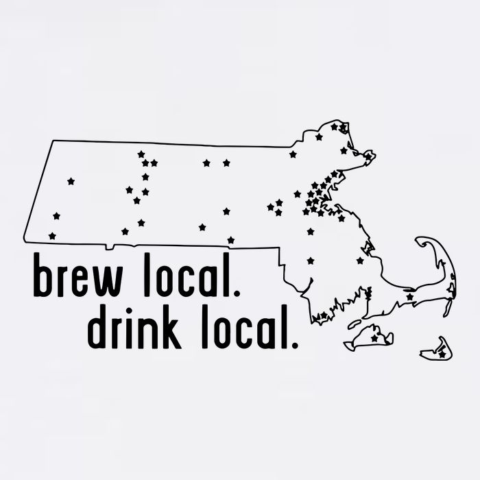 Massachusetts State Brewery Map Craft Beer Graphic Garment-Dyed Sweatshirt