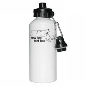 Massachusetts State Brewery Map Craft Beer Graphic Aluminum Water Bottle