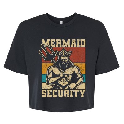 Mermaid Security Bday Costume Merman Birthday Party Outfit Bella+Canvas Jersey Crop Tee