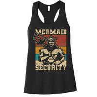 Mermaid Security Bday Costume Merman Birthday Party Outfit Women's Racerback Tank