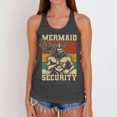 Mermaid Security Bday Costume Merman Birthday Party Outfit Women's Knotted Racerback Tank