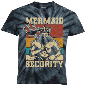 Mermaid Security Bday Costume Merman Birthday Party Outfit Kids Tie-Dye T-Shirt