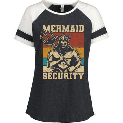 Mermaid Security Bday Costume Merman Birthday Party Outfit Enza Ladies Jersey Colorblock Tee