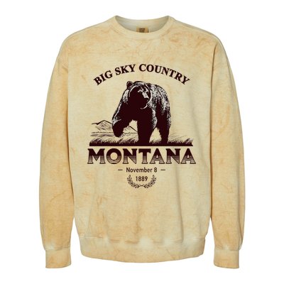 Montana State Big Sky Country Colorblast Crewneck Sweatshirt