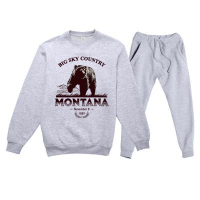 Montana State Big Sky Country Premium Crewneck Sweatsuit Set