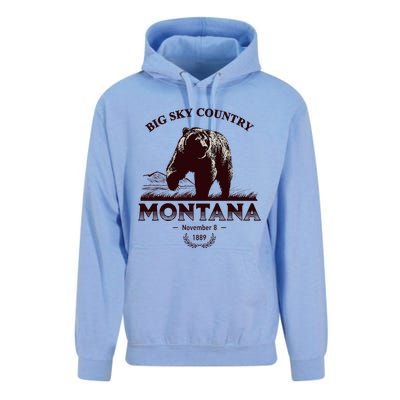 Montana State Big Sky Country Unisex Surf Hoodie