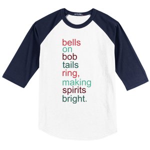 Making Spirits Bright Holiday Christmas Red & Green Graphic Baseball Sleeve Shirt