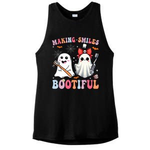 Making Smiles Bootiful Dentist Funny Halloween Ghost Dental Ladies PosiCharge Tri-Blend Wicking Tank