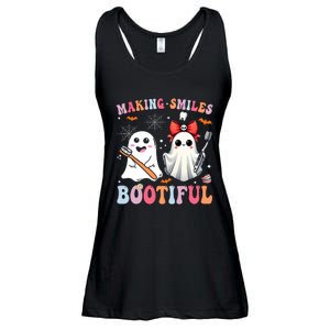 Making Smiles Bootiful Dentist Funny Halloween Ghost Dental Ladies Essential Flowy Tank