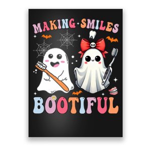 Making Smiles Bootiful Dentist Funny Halloween Ghost Dental Poster