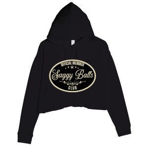 Member Saggy Balls Club Old People Crop Fleece Hoodie