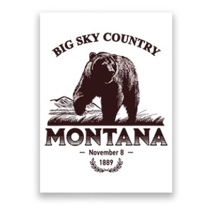 Montana State Big Sky Country Country Poster