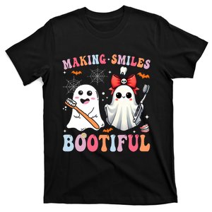 Making Smiles Bootiful Dentist Funny Halloween Ghost Dental T-Shirt