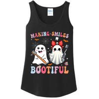 Making Smiles Bootiful Dentist Funny Halloween Ghost Dental Ladies Essential Tank