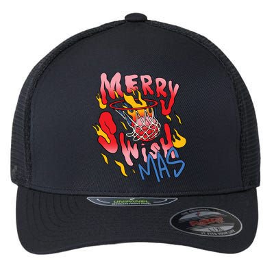 Merry Swishmas Basketball Flexfit Unipanel Trucker Cap