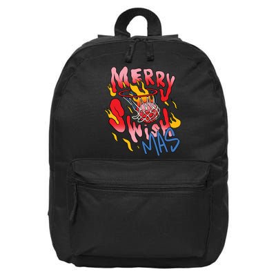 Merry Swishmas Basketball 16 in Basic Backpack