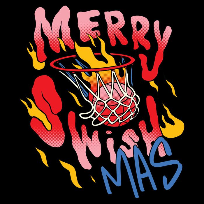 Merry Swishmas Basketball Mesh Reversible Basketball Jersey Tank