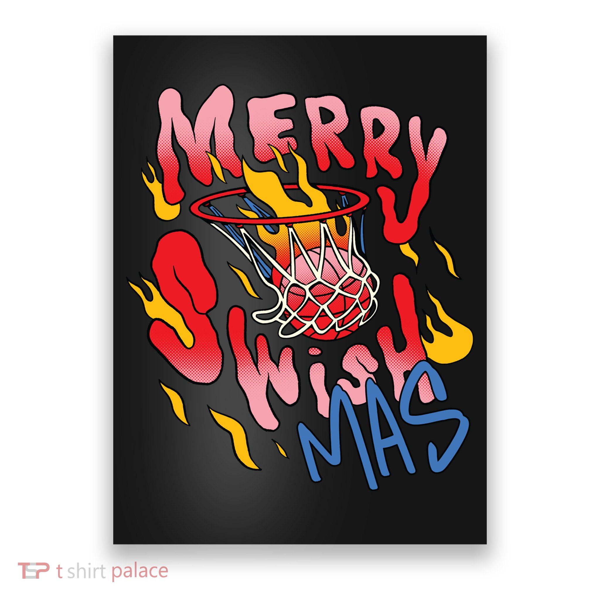 Merry Swishmas Basketball Poster