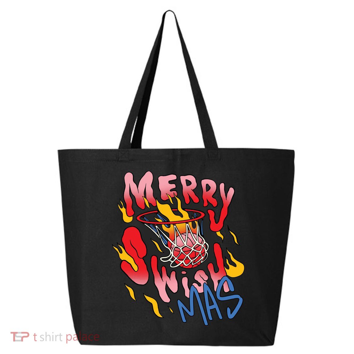 Merry Swishmas Basketball 25L Jumbo Tote
